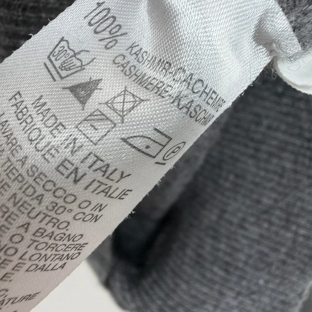 5+1_ANNAPURNA Sweater Mens XL Grey Cashmere Crew Neck Made in Italy Pullover